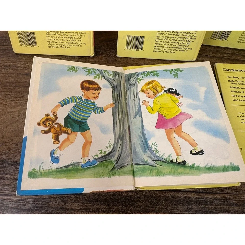 Lot of 6 My First Religious Book Books Hard Cover Childrens Kids Checkerboard